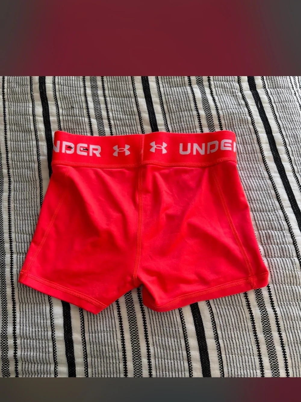 Under Armour Women’s Bright Red Compression Bike Shorts
